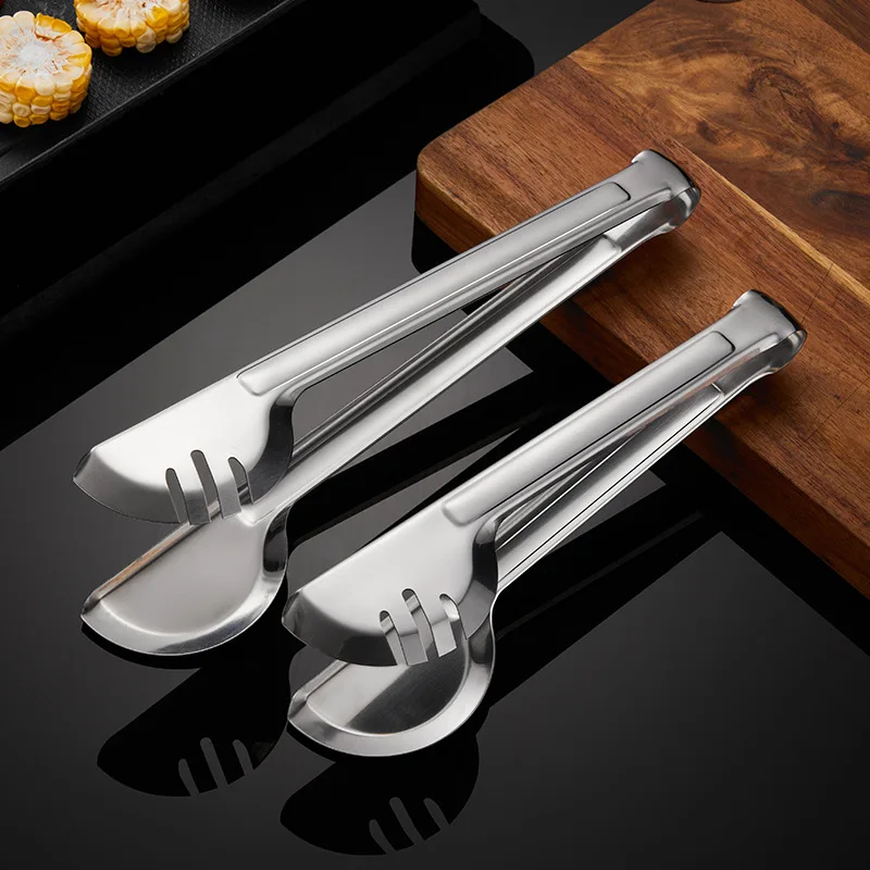  Kitchen Tongs, Thickened Stainless Steel Food Tongs