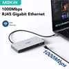 MOKiN USB C Docking Station 4K 60Hz HDMI DP USB 3.0 100WPD USB-C 10Gbps Triple Display 3 Monitors for Windows MacBook Surface 4