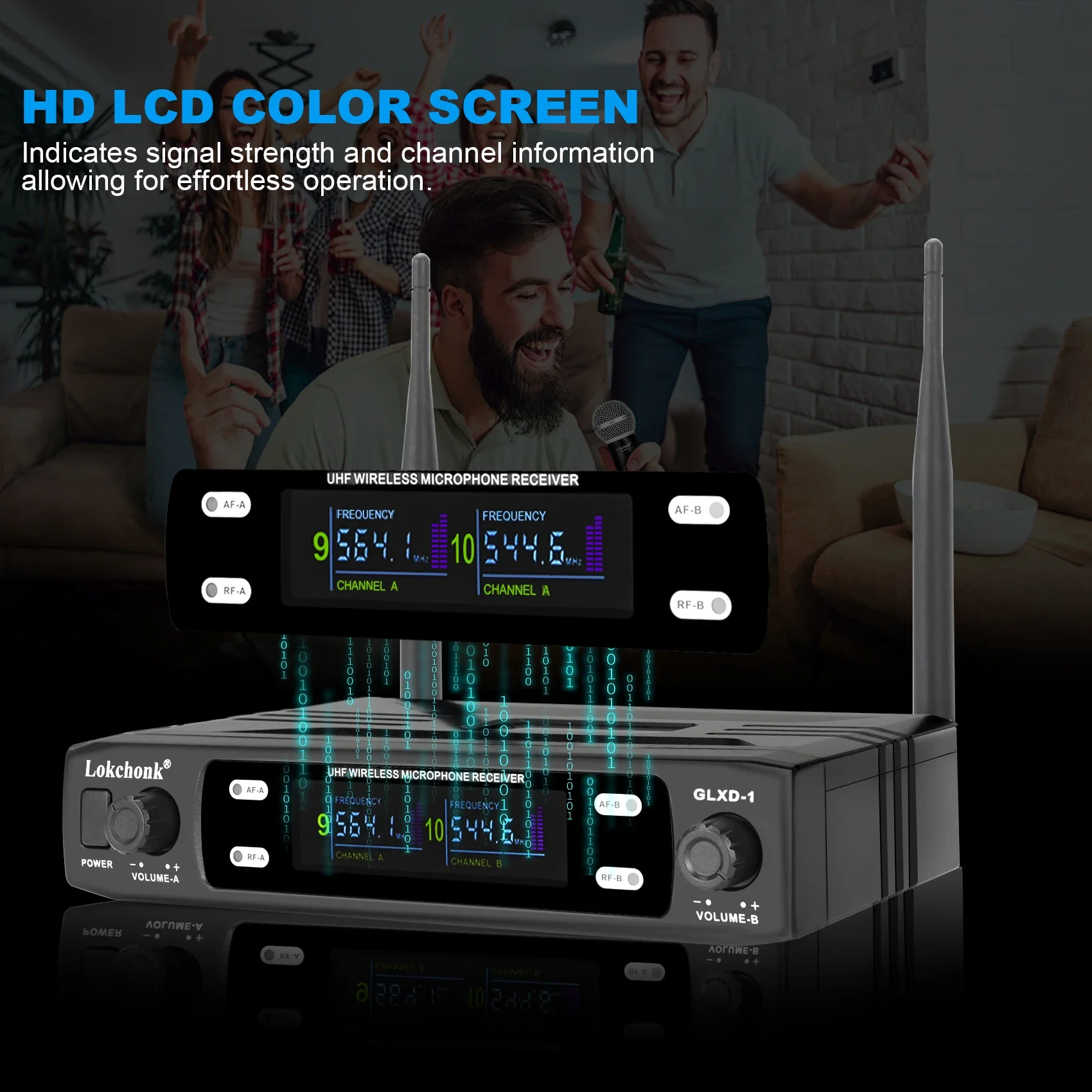 מערכת מיקרופון אלחוטי glxd1 מערכת מיקרופון אלחוטי תדר uhf קבוע אלחוטי מיקרופון דינמי עבור כנסיית קריוקי