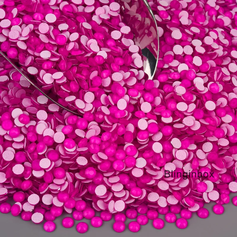 Blinginbox Big Package Hot Pink Neon SS3-SS30 Bulk Wholesale Flat Back Crystals For DIY Wedding Decorations Glitter Glass Stones 3