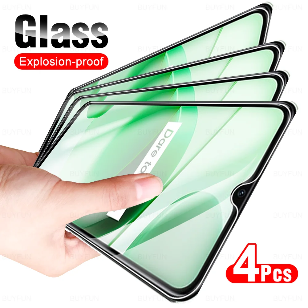 4 шт. закаленное стекло для Realme C35 C31 C30 C30s C33 4G Защитная пленка для экрана Realmi Realmy C 35 35C RealmeC35 Защитная стеклянная пленка