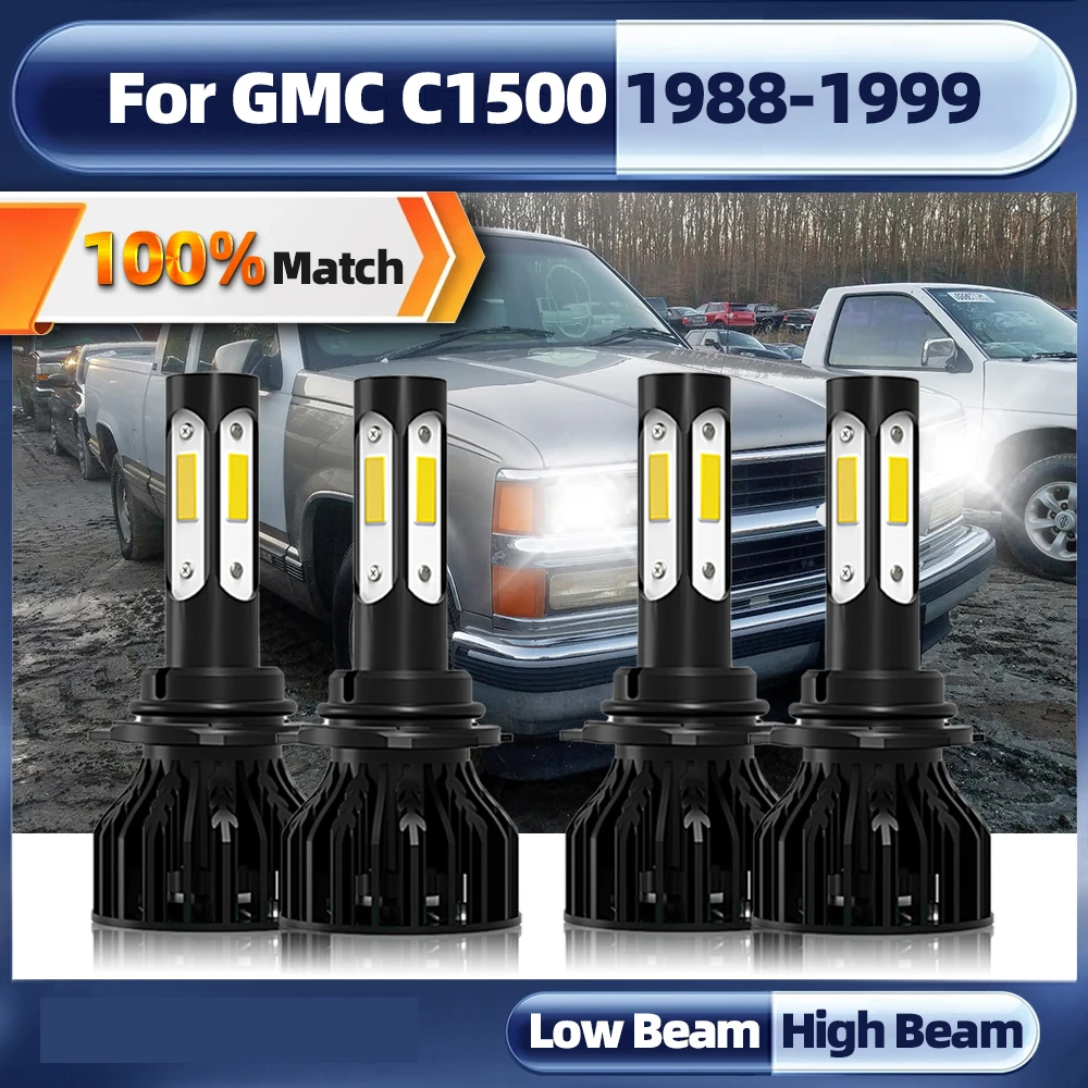 

40000LM LED Canbus Car Headlight HB3 9005 HB4 9006 Car Lights Bulbs 6000K Auto Lamp For GMC C1500 1988-1995 1996 1997 1998 1999