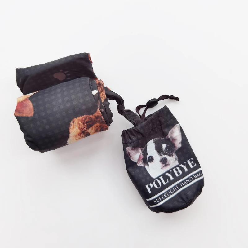 Polybye nylon foldable reusable Shopping bag small pouch Tote bag Grocery light solid color nanobag mini