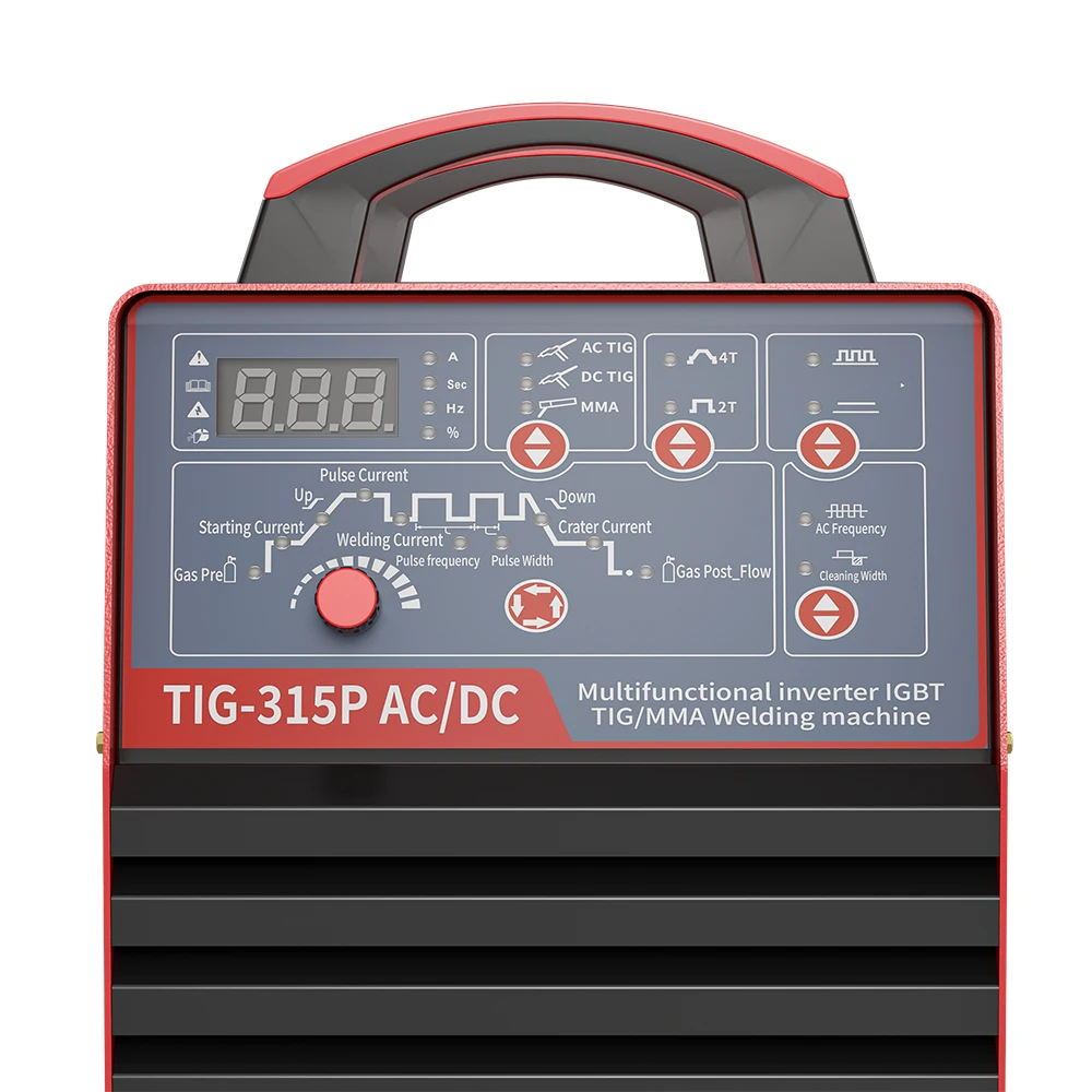Competitive Price IGBT Inverter 315A AC DC TIG Welders Dual Voltage Pulse Spot Welding Machine for Aluminum 5