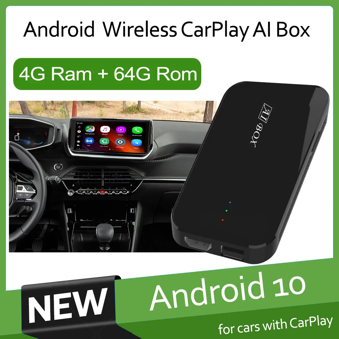 Android10CarplayAiBox464GWirelessAppleCarplayAutoDongleHDMI