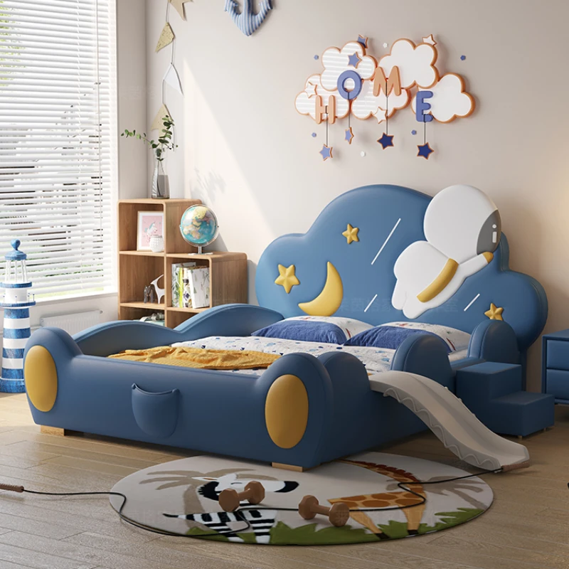 

Unique Girls Headboard Bed Luxury Wooden Nordic Living Room Frame Beds Children Kids Modern Camas Infantiles Bedroom Furniture
