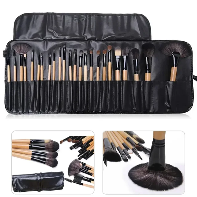 Geschenktüte mit 24-teiligem Make-up-Pinsel-Set, professionelle Kosmetikpinsel, Augenbrauen, Puder, Foundation, Schatten, Pinceaux, Make-up-Werkzeuge