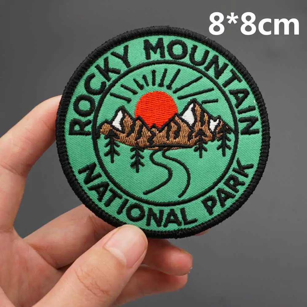 Wilderness Patches On Clothes Mountain Embroidery Patch Nature Adventure Sewing  Patches For Clothing Travel Patch Outdoor