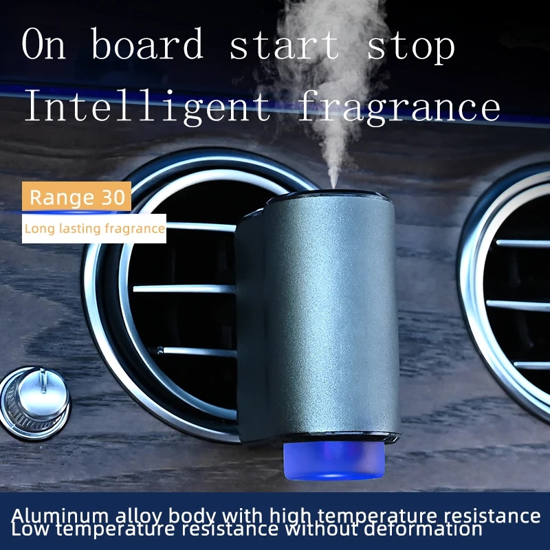 Smart Car Air Freshener Diffuser, Three Adjustable Modes, Intelligent Car Aroma Diffuser with 3pcs Essential Oil 3