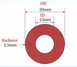 Durable Heat - Resistant Red Silicone Tube - Flexible Thickened Rubber Hose - 1Meter (15x20mm)
