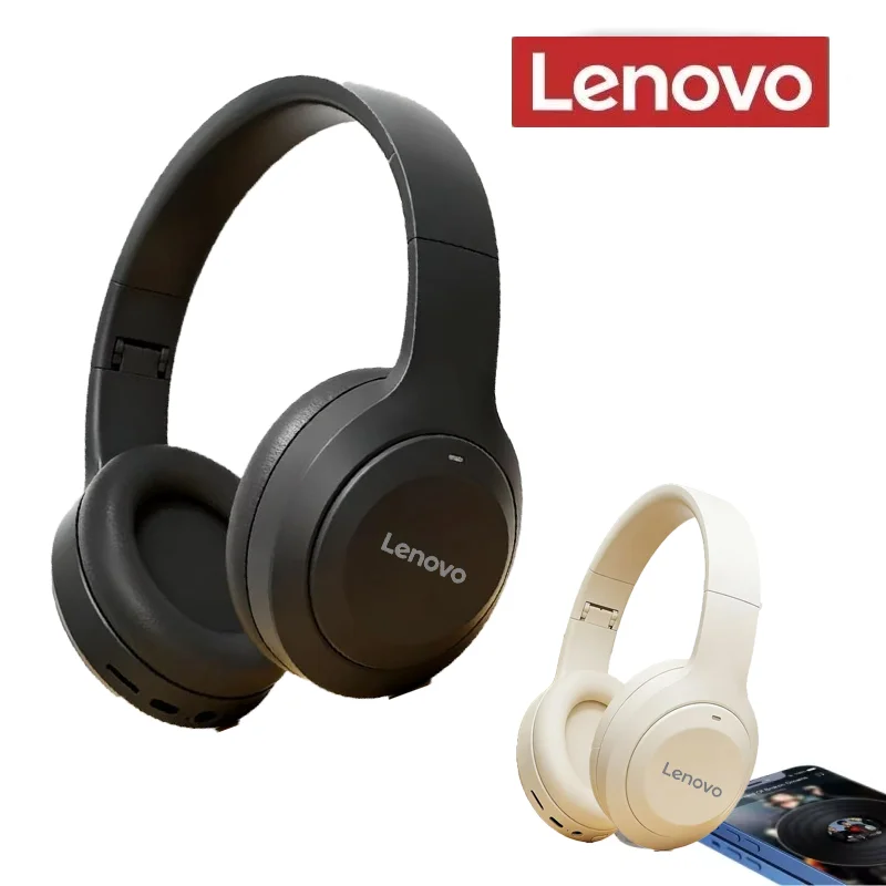 Lenovo Original Bluetooth Over-Ear Headphones – Foldable, Wireless, Noise-Cancelling, HiFi Stereo Gaming Headset 1