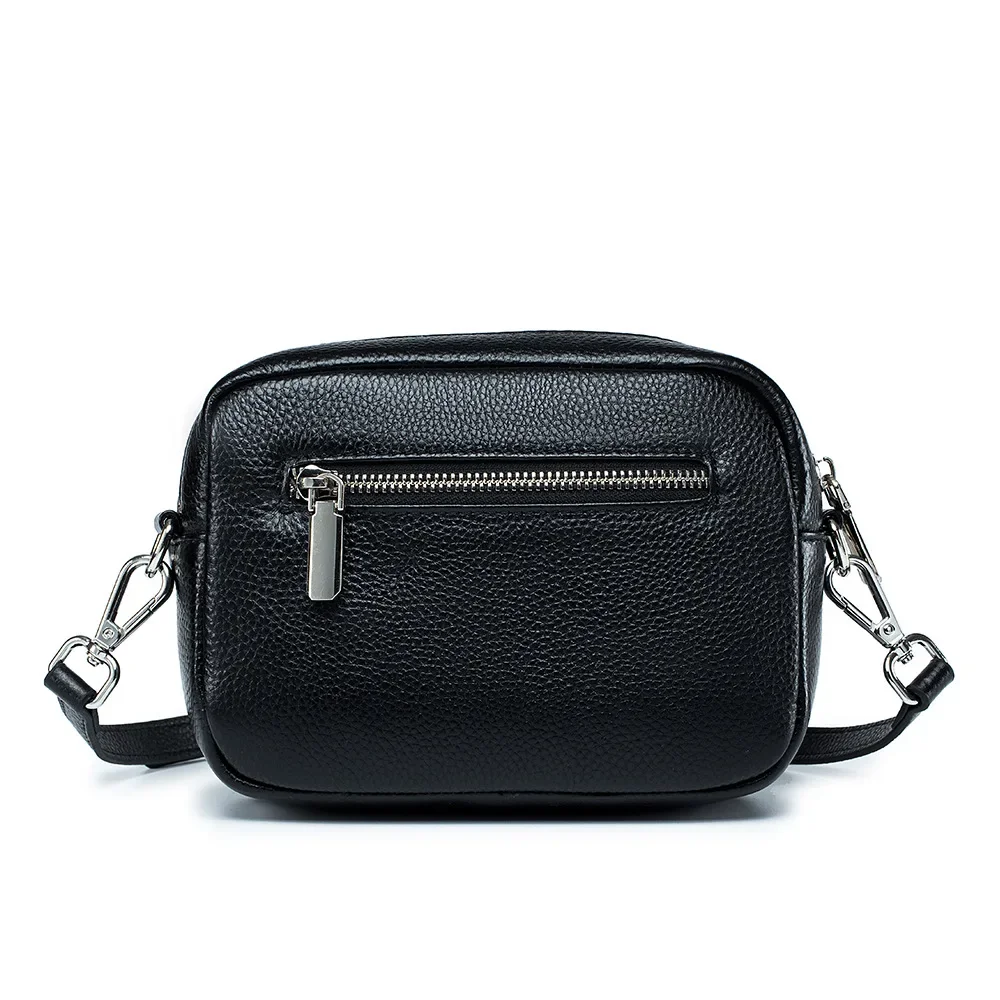 Stylish Shoulder Crossbody Bag for Women with Genuine Cow Leather and Crocodile Texture Small Square Handbag