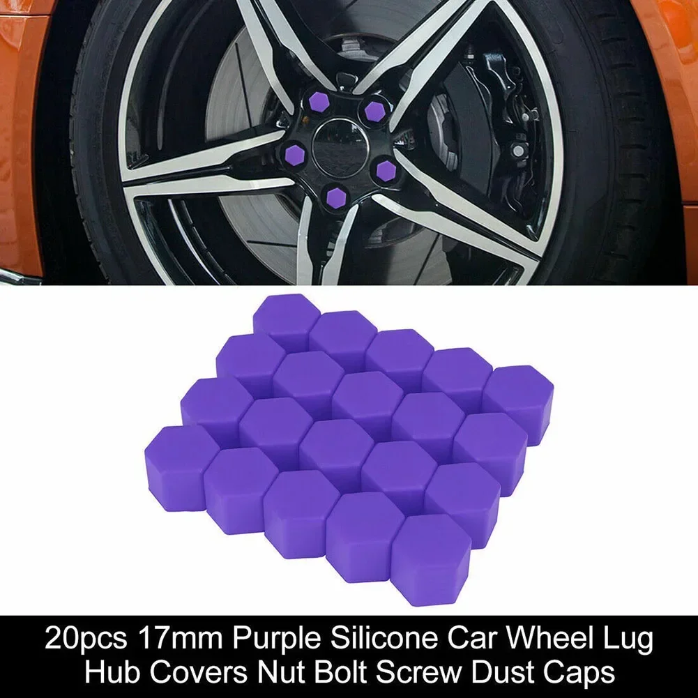 Car Tires Accessories Wheel Nut Screw Cover Lug Dust Bolt Cap 20Pcs