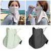 Solid Color Ice Silk Mask Summer Face Scarves UV Protection Neck Wrap Cover Face Shield Sun Proof Bib Personalized  Windproof 1