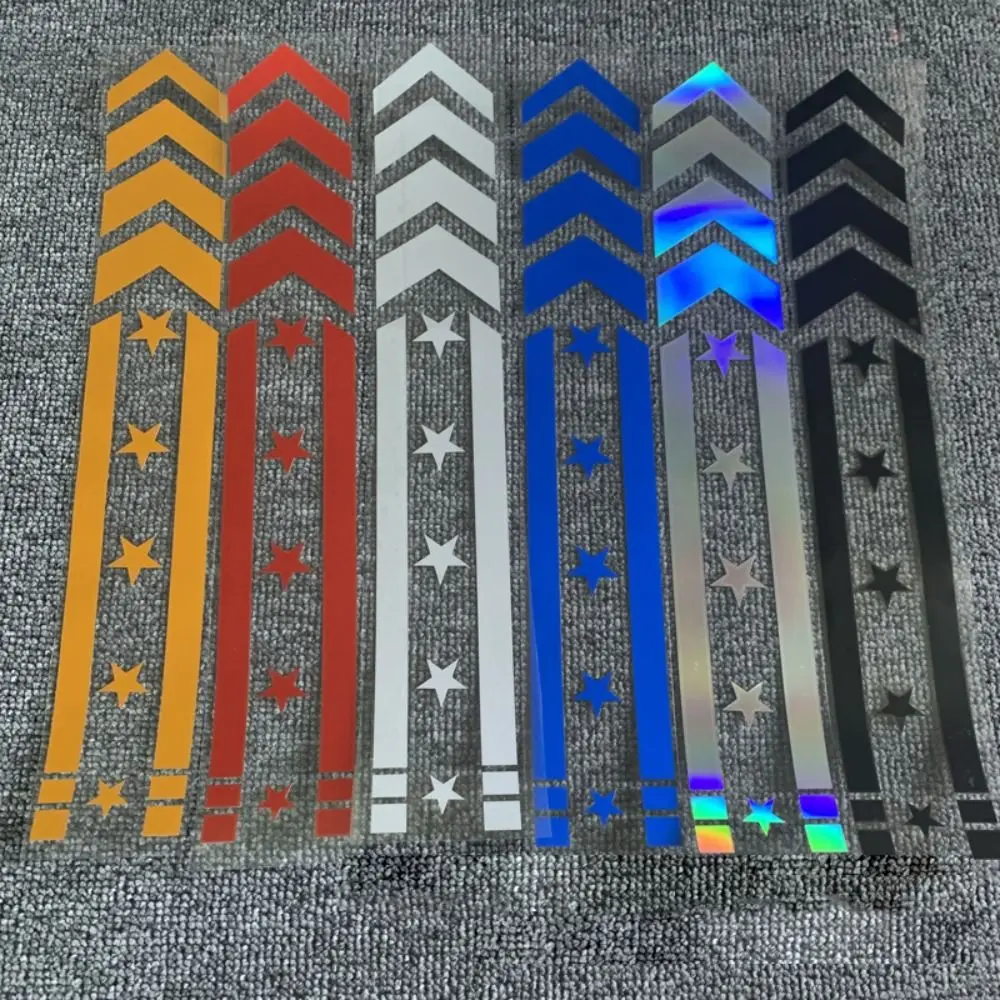 New Waterproof Refit Accessory Decoration Star Arrow Stripes Fender Decals Car Motorbike Scooter Motorcycle Reflective Stickers