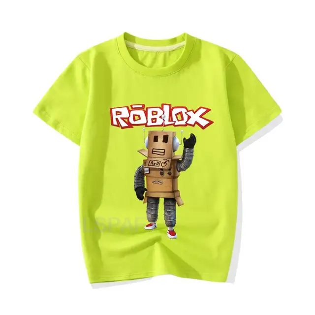 Jogo de desenhos animados masculino camiseta de manga curta, roupa solta de  meia manga, anime periférico, ROBLOX Mundo Virtual, tendência, emenda -  AliExpress