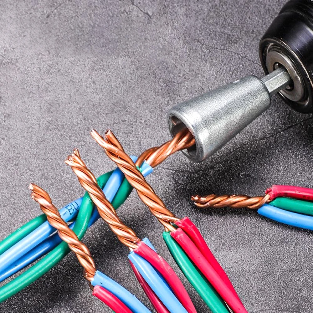 Utensile per la torsione rapida dei cavi per elettricisti, compatibile con trapano elettrico, connettore per cavi, attrezzo per la torsione dei fili.