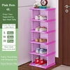 6 layers Standing Shoe Rack Dustproof Shoes Cabinet Assemble Shoe Organizer Shelf Top-quality Corner Closet Holder 4