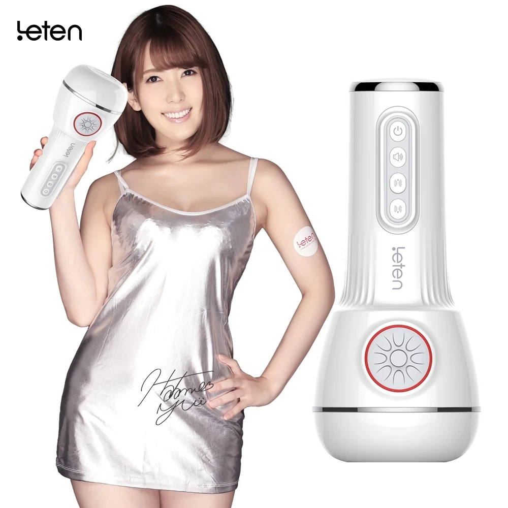 

Leten Automatic Masturbator Cup for Male Double Airbag Clip Suck Vibrating Vagina Pocket Pussy Blowjob Stroker Sex Toys for Men