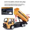 2.4g Remote Control Toys Alloy Simulated Sound And Lighting Excavator Bulldozer Engineering Vehicle Rc Trucks Gifts For Children 2