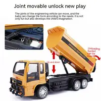 2.4g Remote Control Toys Alloy Simulated Sound And Lighting Excavator Bulldozer Engineering Vehicle Rc Trucks Gifts For Children 2