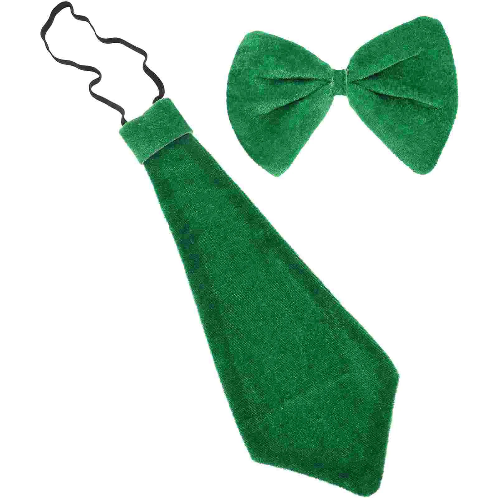 

Green Tie Decor Men Bow and Necktie for Decorate Fabric Men's Ties Man Decorative