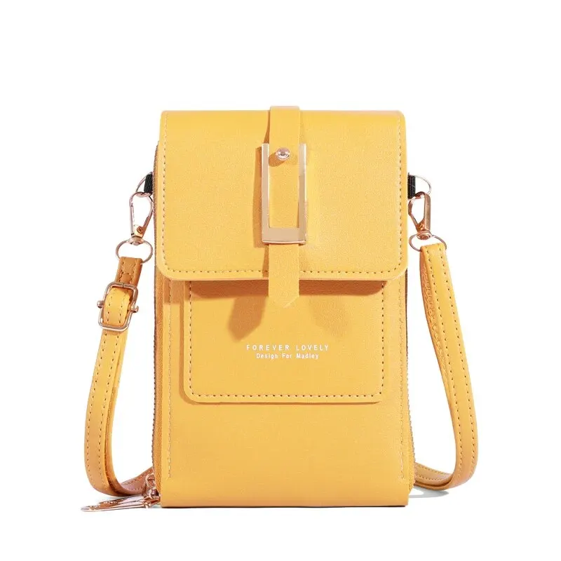 Sleek Faux Leather Crossbody Phone Purse with Card Slots