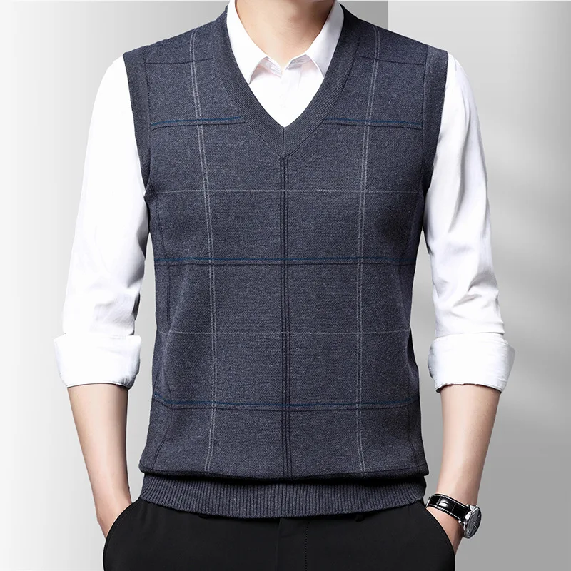 BROWON-Brand-Knitted-Sweater-Men-Autumn-and-Winter-New-Fashion-Plaid ...