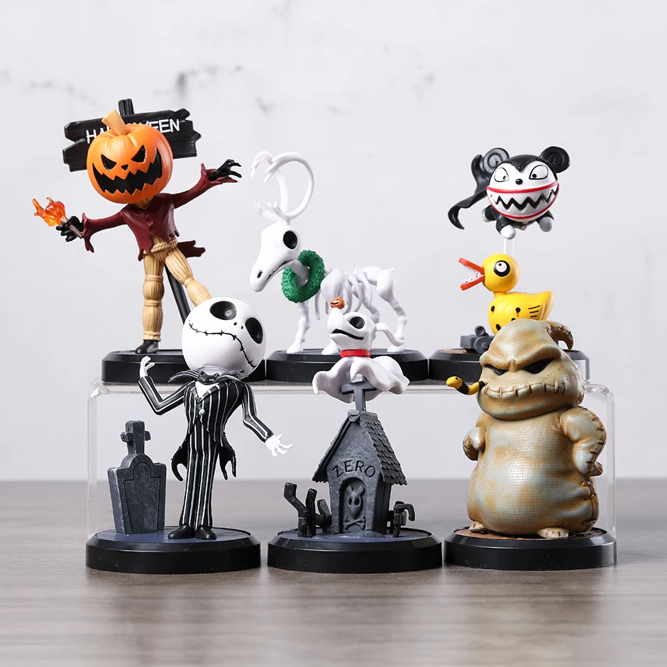 6 Pz/Set The Nightmare Before Christmas Mini Egg Attack Mea-040 Figure Bambole Decorazione Desktop