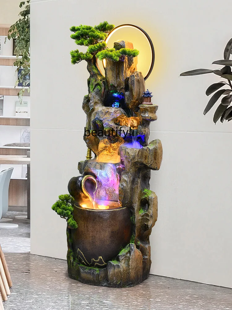 

Flowing Water Ornaments Circulating Water Living Room Decorative Screen Balcony Landscape Fish Tank Fountain