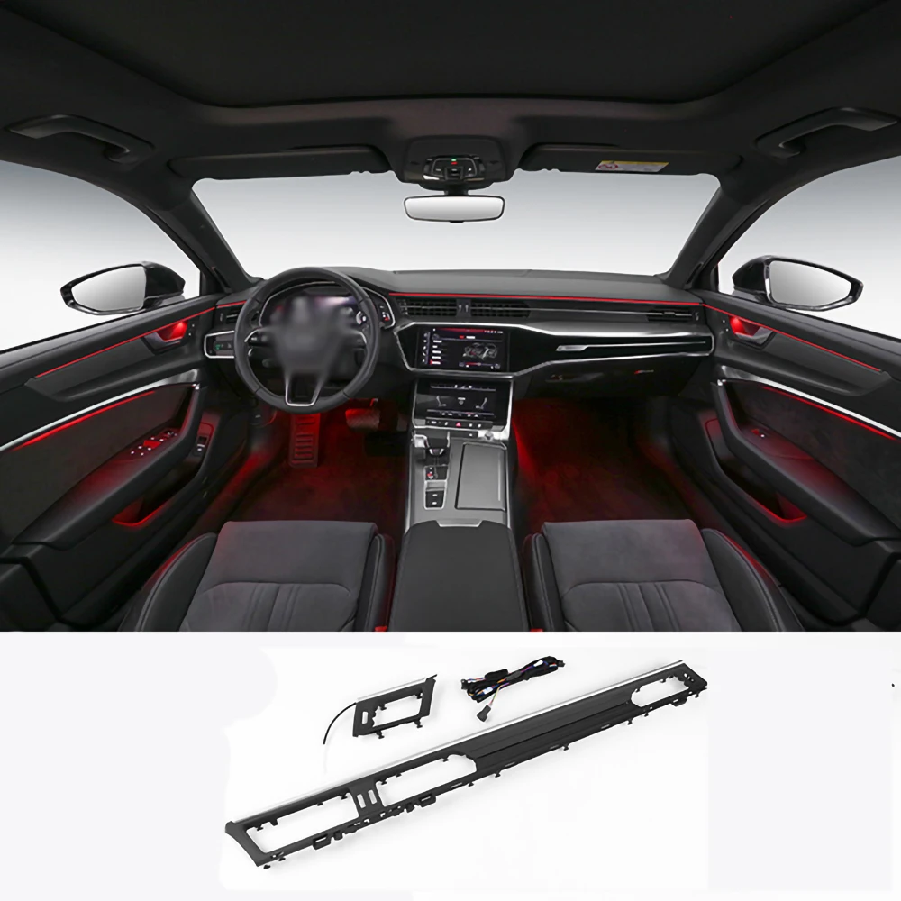 

30 Colors LED Strip Lights Dashboard Trim Lighting For Audi A6 A7 S6 S7 RS6 RS7 2019-2022 Ambient Lights in Car Dashboards