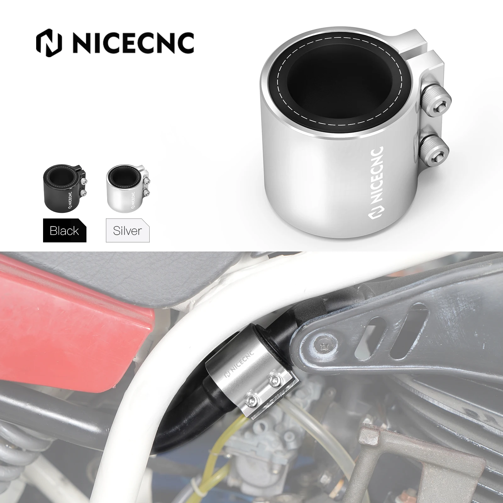 

NICECNC для Yamaha Blaster 200 Banshee 350 ATV выхлопной глушитель высокой температуры трубный зажим 2x болты 350 1987 1988-2006 нержавеющая сталь