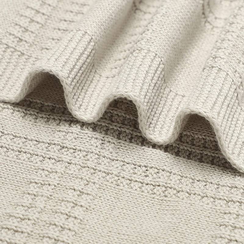Newborn Baby Cotton Blankets Knit 90*70cm Infant Babies Boys Girls Month Stroller Nursery Swaddle Wrap Cradle Quilts All Seasons cotton muslin blanket cotton blanket swaddle blanket cotton swaddle cotton gauze blanket cotton knit blanket knit blanket