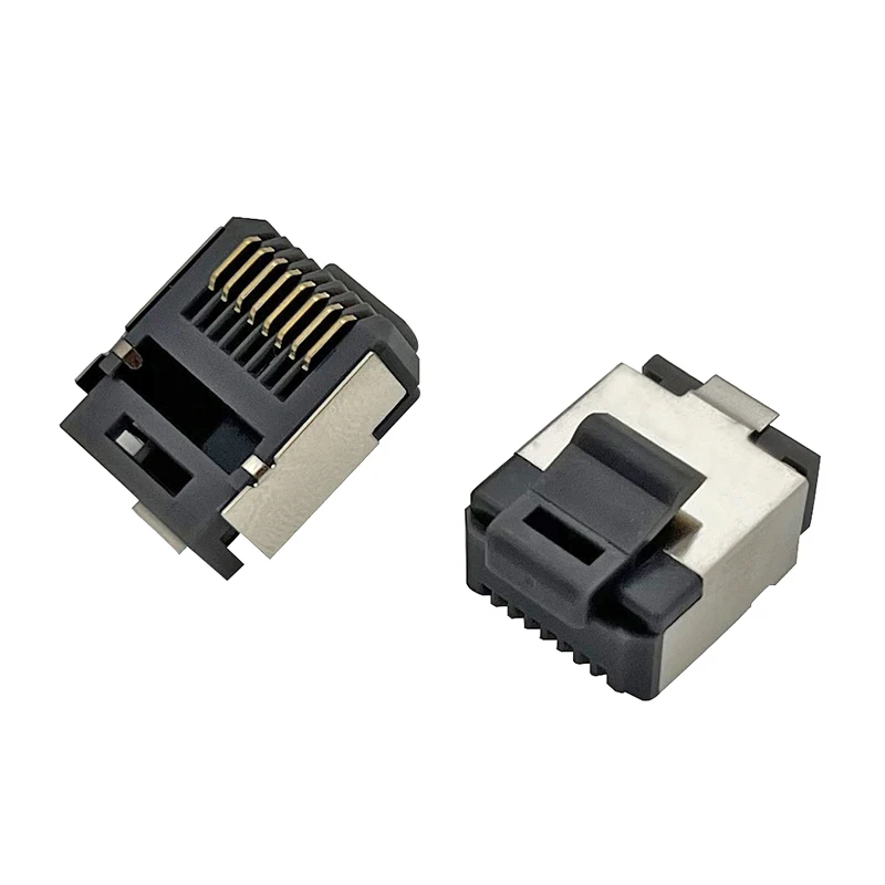 10PCS RJ45 8P8C 커넥터 짧은 본체 모듈러 플러그 네트워크 케이블용 특수 남성형 차폐 쉘 포함
