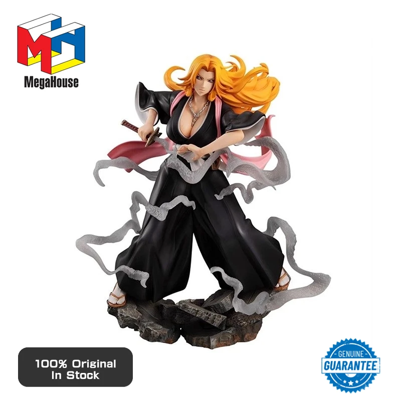 

В наличии MegaHouse натуральный отбеливатель Matsumoto Rangiku, 24 см, коллекционные фигурки, модели игрушек, оптовая продажа, украшение, Подарочная кукла