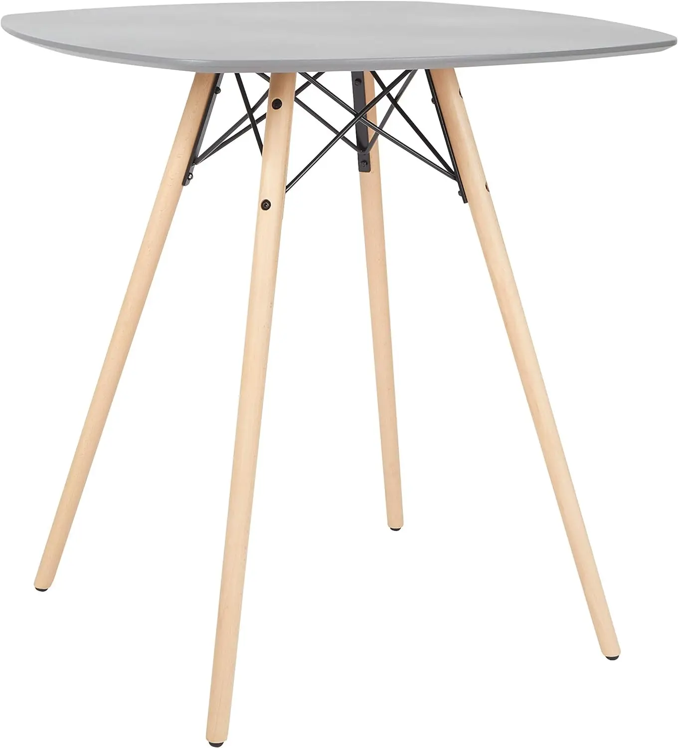 

OSP Home Furnishings Allen Bistro Counter Table with Natural Wood Legs, Grey