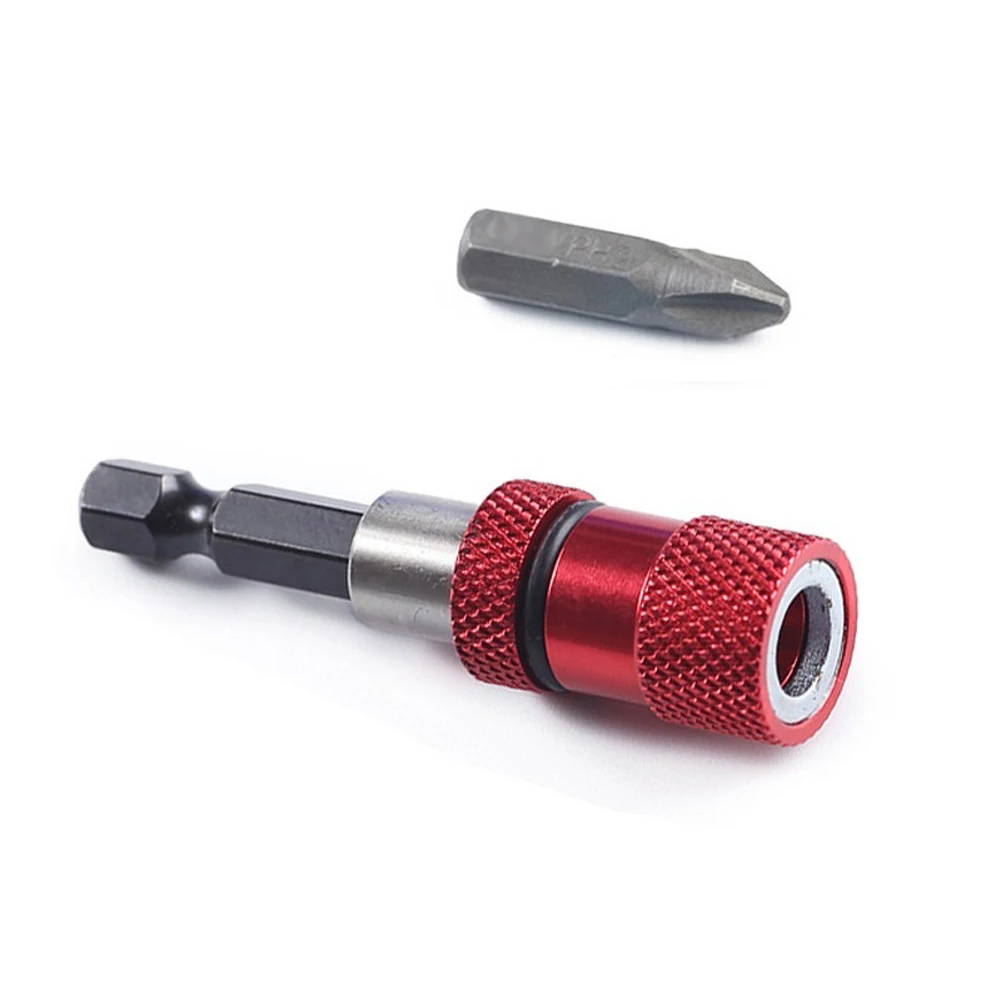 

Screwdriver Drill Bits Extension Bar Hex Shank Adjustable Depth Super Strong Magnetic Tip Blue/Red/Silver (Optional)