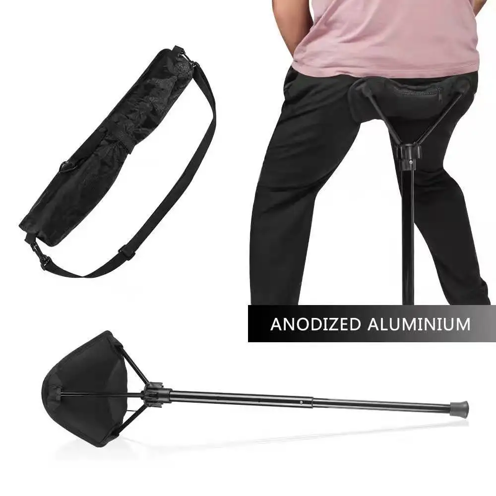 Aluminum alloy Stool Mini Portable Retractable Stool Adjustable Outdoor Furniture Folding Chair Camping Hiking Fishing Line Up