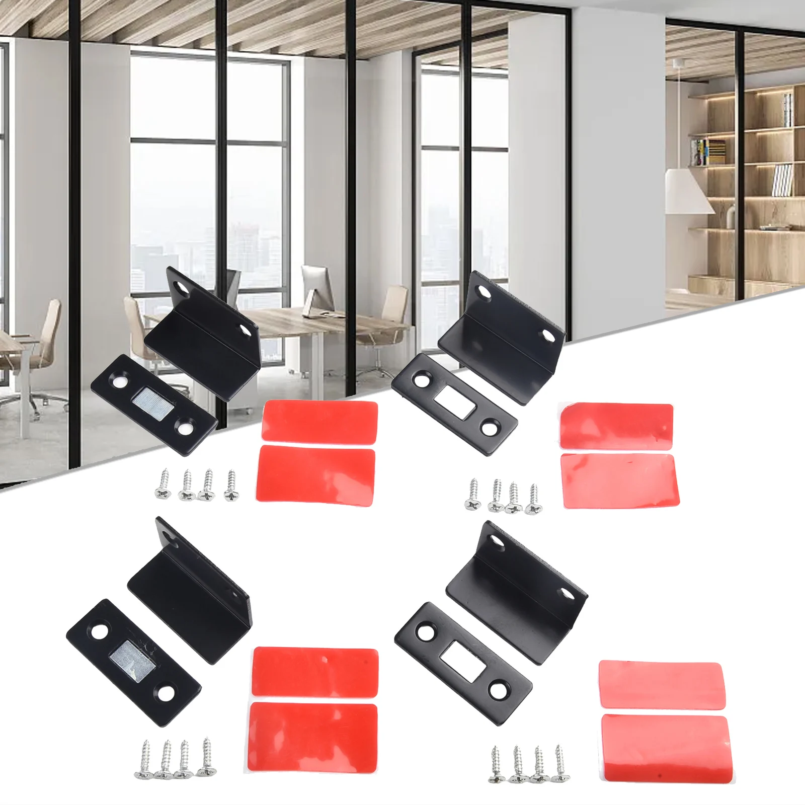 Cabinet Suction Magnetic Catch For Door Cabinet Invisible Door Suction Magnetic Catch Latch Secure Closure 4PCS