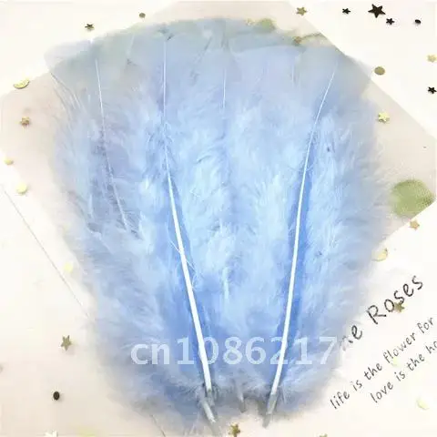 터키 플랫 깃털, 웨딩 쥬얼리 홈 장 천연 깃털, 밀리너리 트리밍 아트 공예, DIY 장식, 10-15cm, 50 개