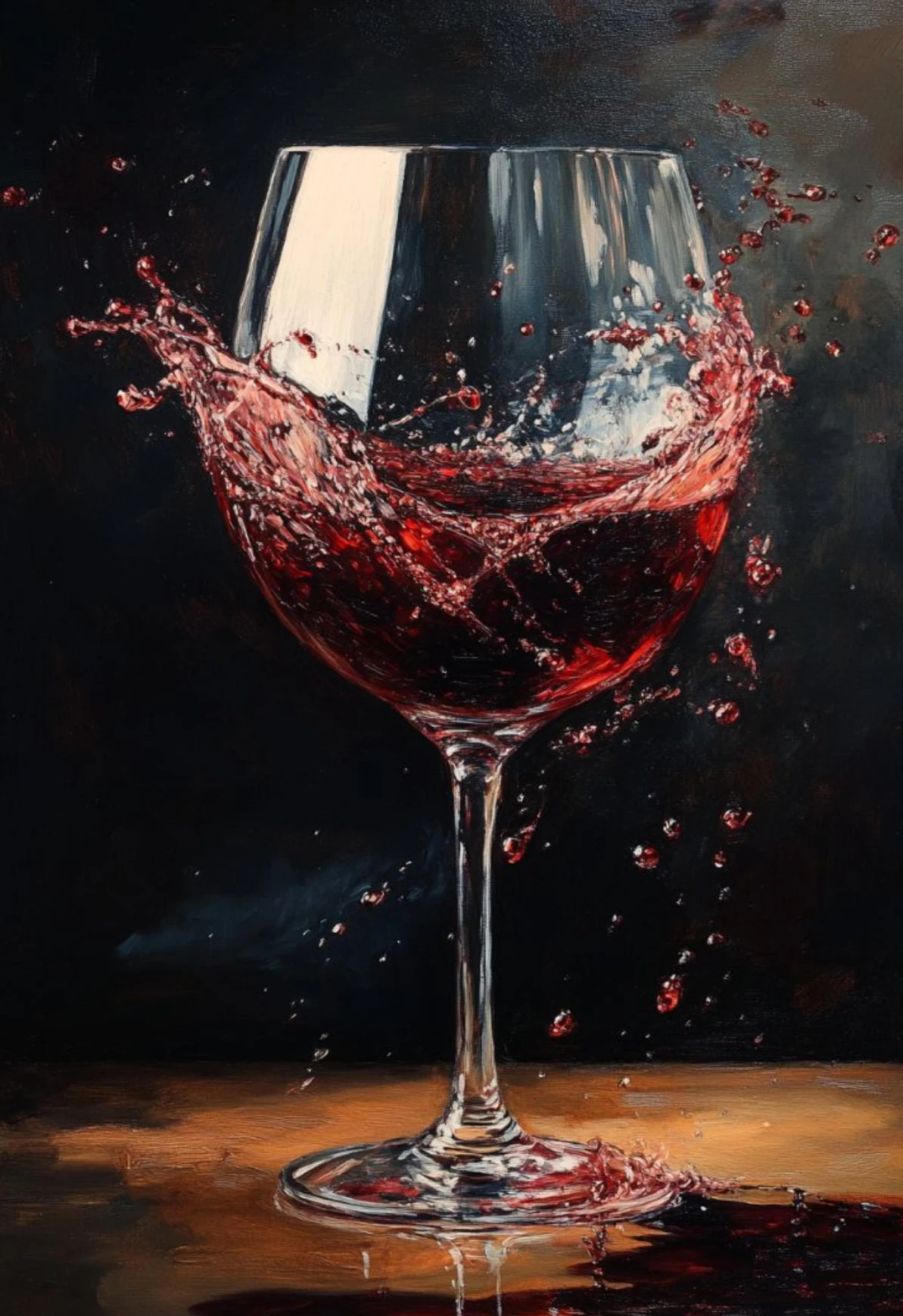Elegant Red Wine Pour Canvas Art for Modern Kitchen and Dining Decor