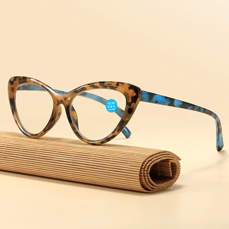 Cat Eye Printed Anti Blue Light Presbyopia Glasses Trendy High Definition Elderly Reading Glasses Ultra Light Unisex Glasses 2