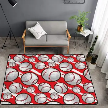 Funny Sport Tennis Carpet for Bedroom Bathroom Soft Non-slip Tennis Court Indoor Floor Mat Kids Boys Ball Game Living Room Rugs