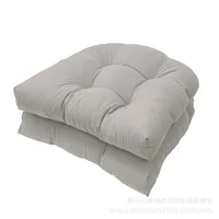 2pcs New Soft Thickened Outdoor Chair Cushion Waterproof Tufted Padded U Shape Seat Cushion for Patio 48 X 48 Cm 1