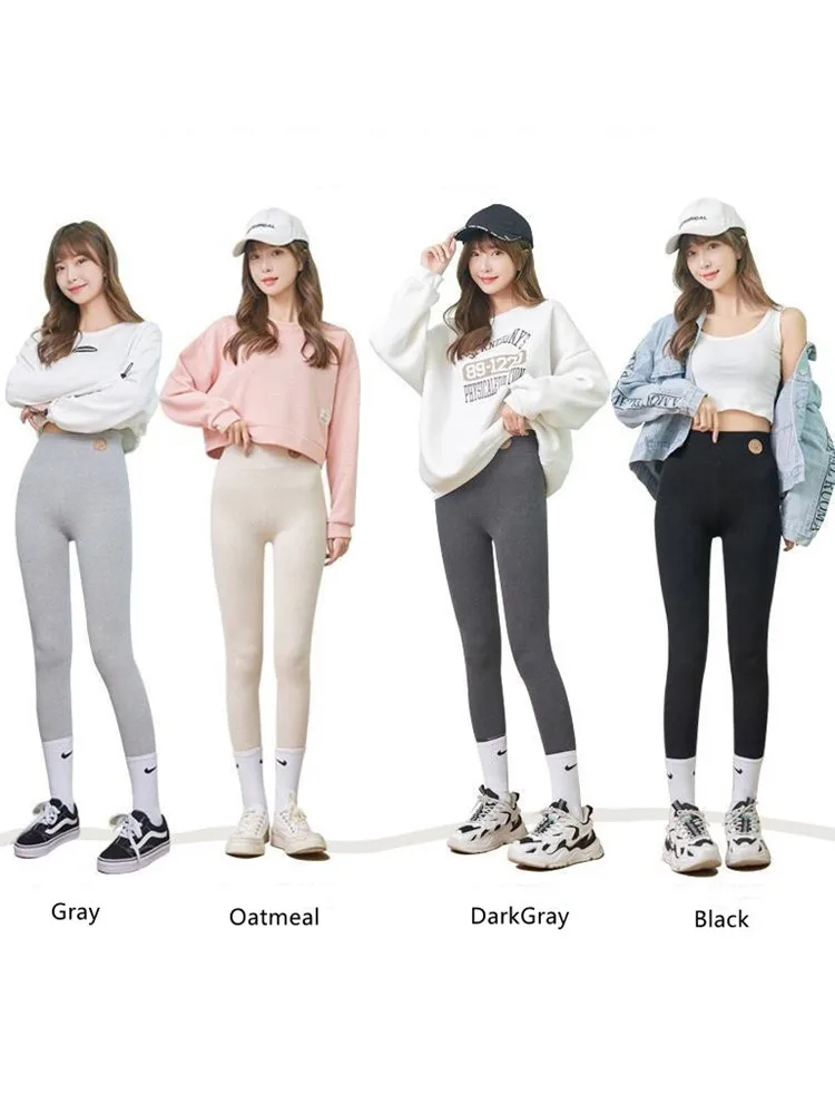 Large Size Women's Winter Leggings Thermal Cotton Slimming Tights Fleece Pants Stretch High Waist Warm Velvet Leggings for Women