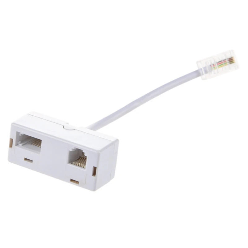 

2X Rj45 Plug To Bt Rj11 Secondary Splitter Telephone Adapter