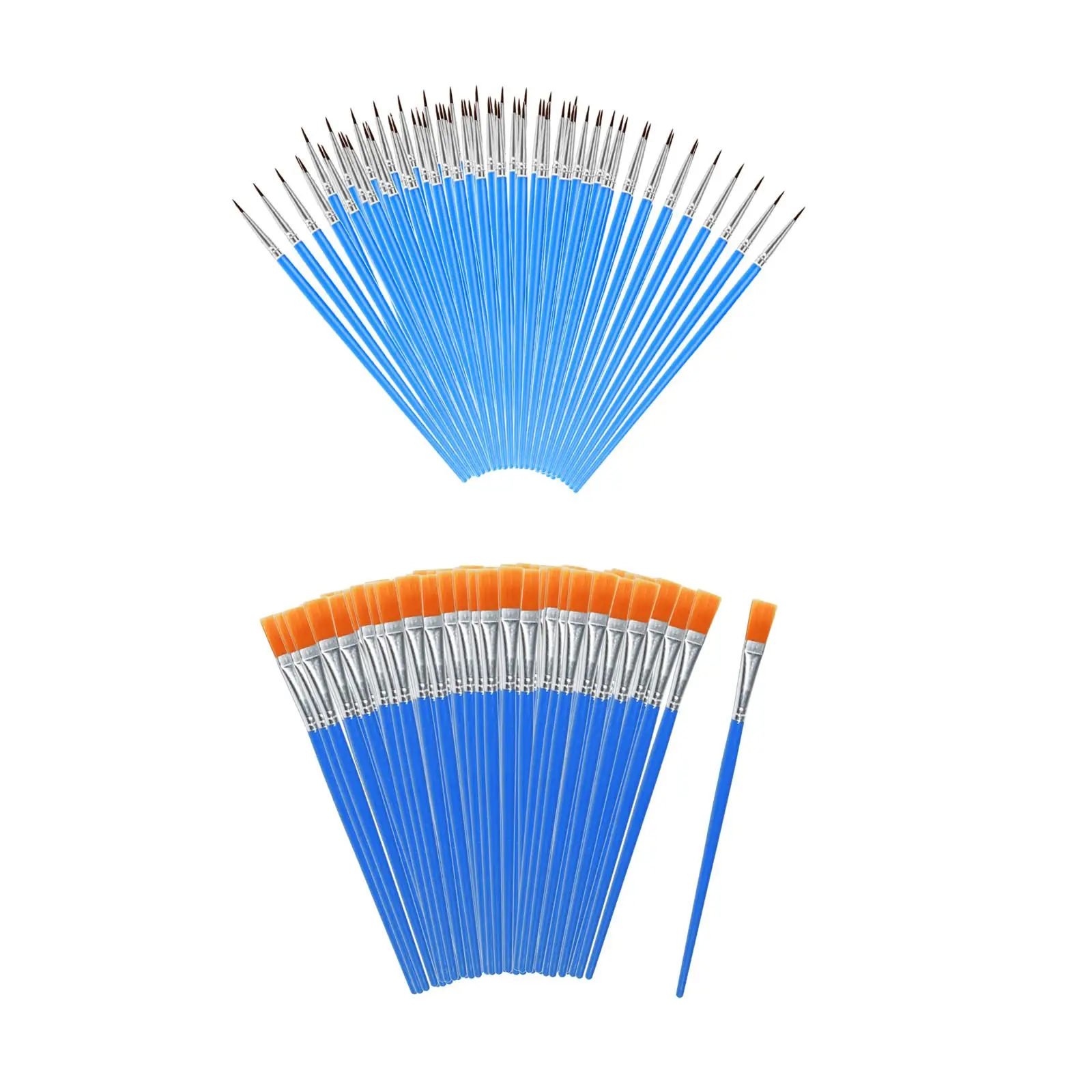 

100Pcs Fine Detail Brushes High Performance Detail Paint Brushes for Miniatures Nail Art Oil Painting Canvas Painting Students