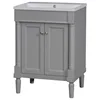 24'' Vanity With Top Sink 2-tier Modern Cabinet Single Sink Bathroom Vanity Large Storage Shees (replace SW000102AAE) 5