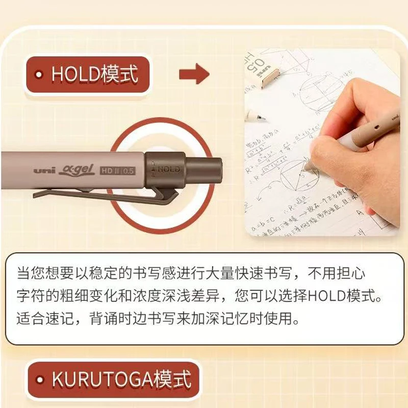 Japan UNI Mechanical Pencil M5-1009GG Dual Mode SWITCH Rotation Anti Fatigue Student 0.5/0.3mm Activity Pencil Stationery