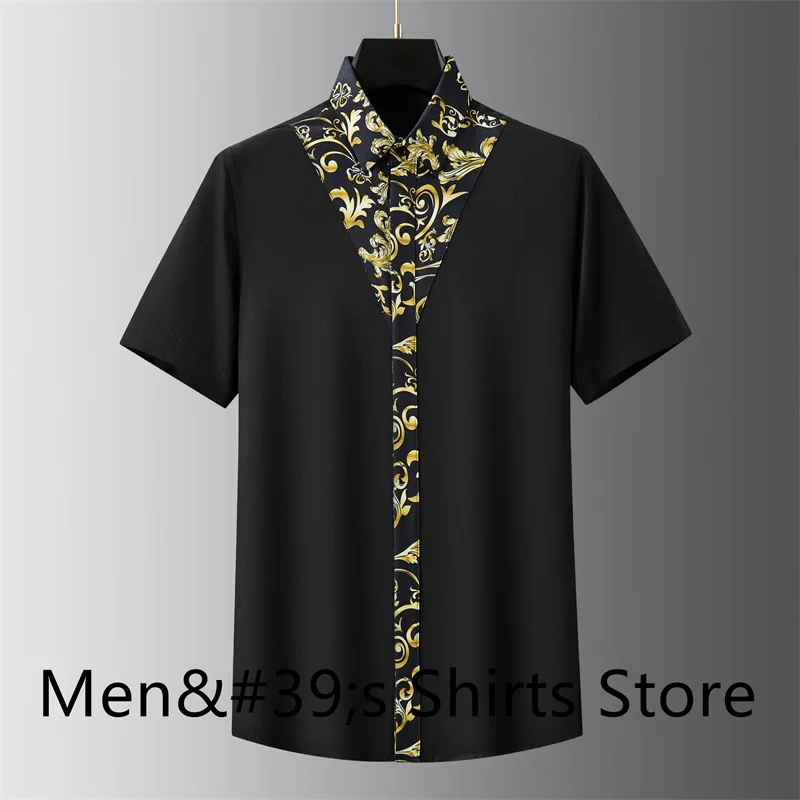 Men's Shirt 3D Printing Formal Wear Button Short Sleeve Shirt Daily Outing Business Office Clothing